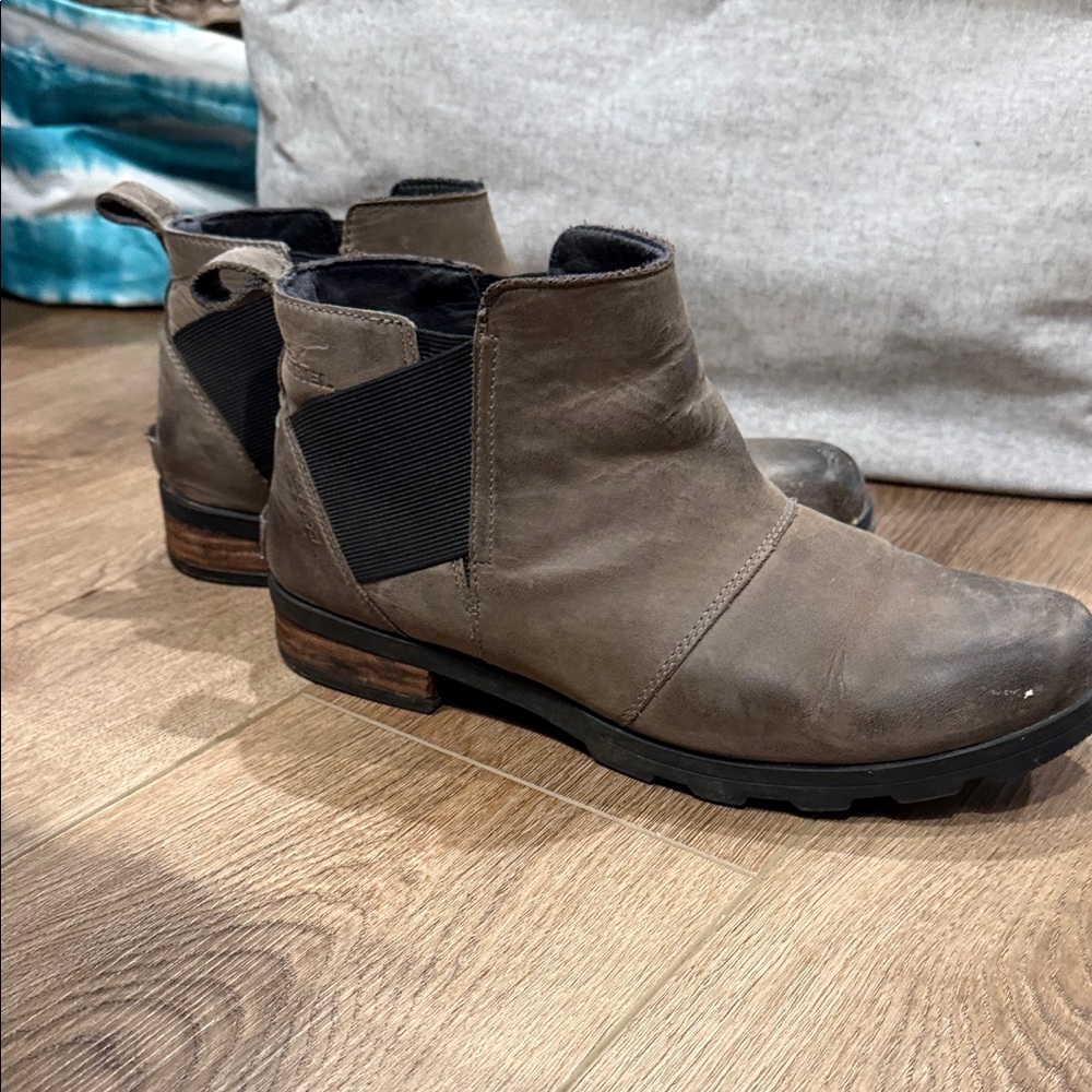 Sorel Grey Waterproof Ankle Boots